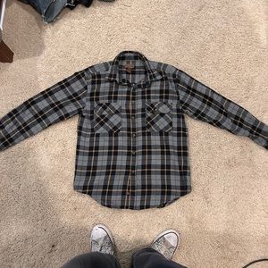 Grey and brown high quality flannel